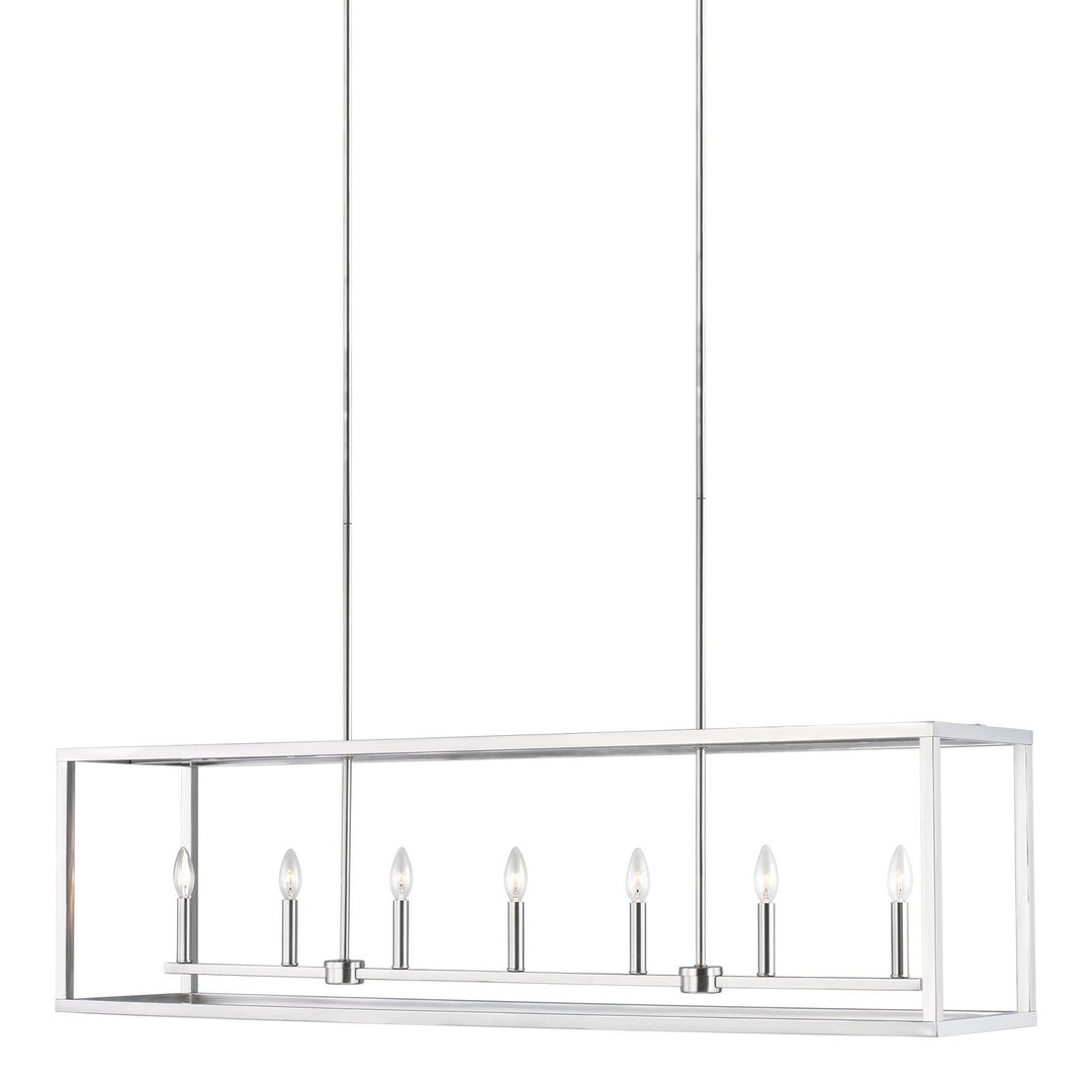 Generation Lighting Canada - 6634507-962 - Seven Light Island Pendant - Moffet Street - Brushed Nickel
