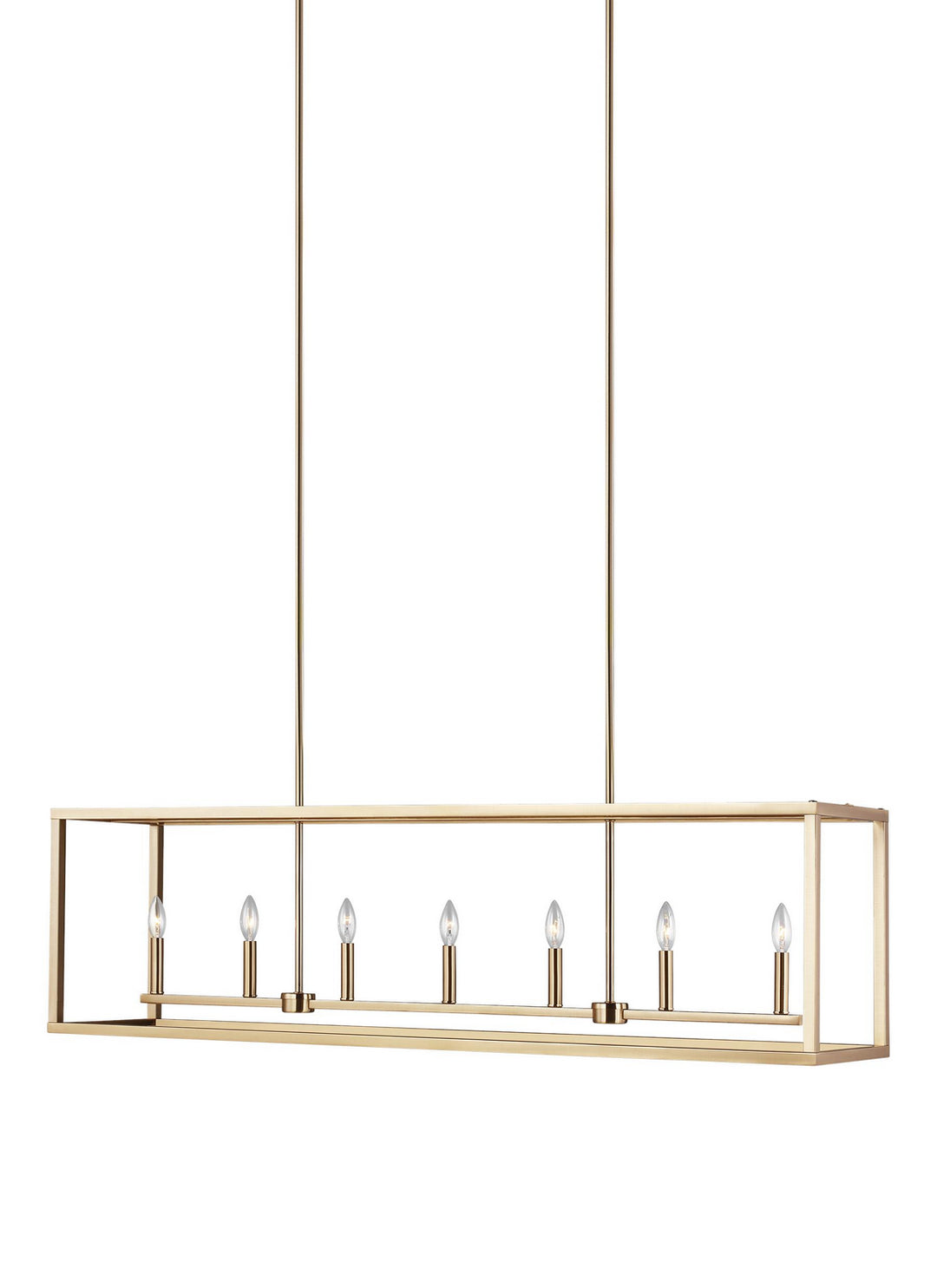 Generation Lighting Canada - 6634507EN-848 - Seven Light Island Pendant - Moffet Street - Satin Brass