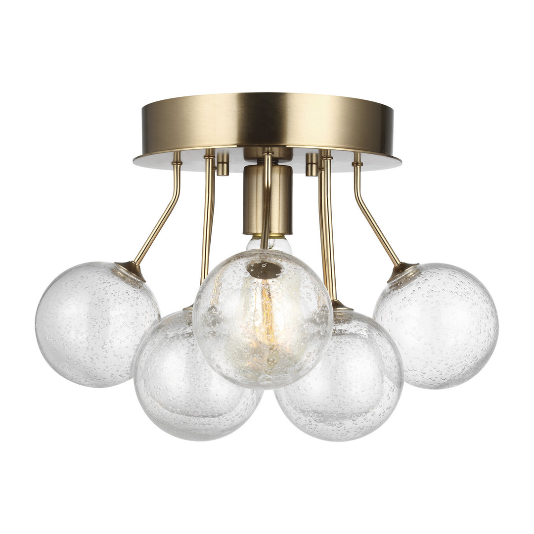 Visual Comfort Studio Canada - 7714301-848 - One Light Semi-Flush Mount - Bronzeville - Satin Brass
