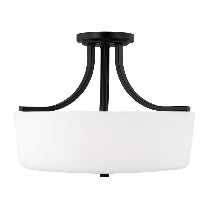Generation Lighting Canada - 7728803-112 - Three Light Semi-Flush Mount - Kemal - Midnight Black