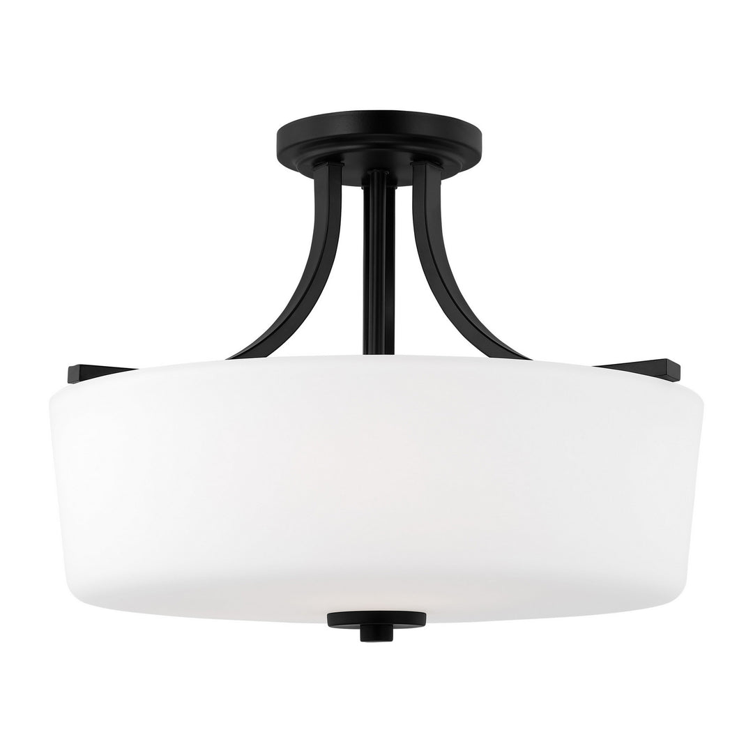 Generation Lighting Canada - 7728803EN3-112 - Three Light Semi-Flush Mount - Kemal - Midnight Black