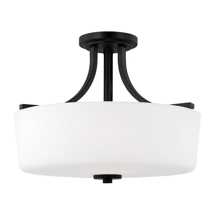 Generation Lighting Canada - 7728803EN3-112 - Three Light Semi-Flush Mount - Kemal - Midnight Black