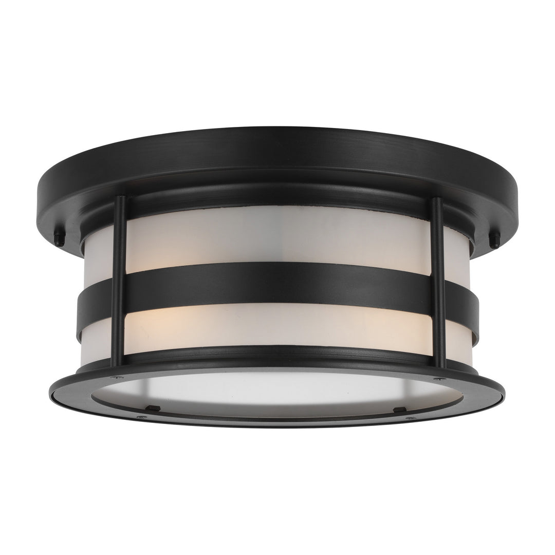 Generation Lighting Canada - 7890902-12 - Two Light Outdoor Flush Mount - Wilburn - Black