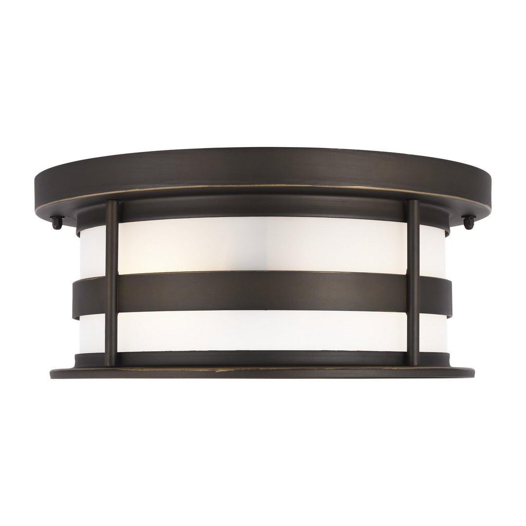 Generation Lighting Canada - 7890902-71 - Two Light Outdoor Flush Mount - Wilburn - Antique Bronze