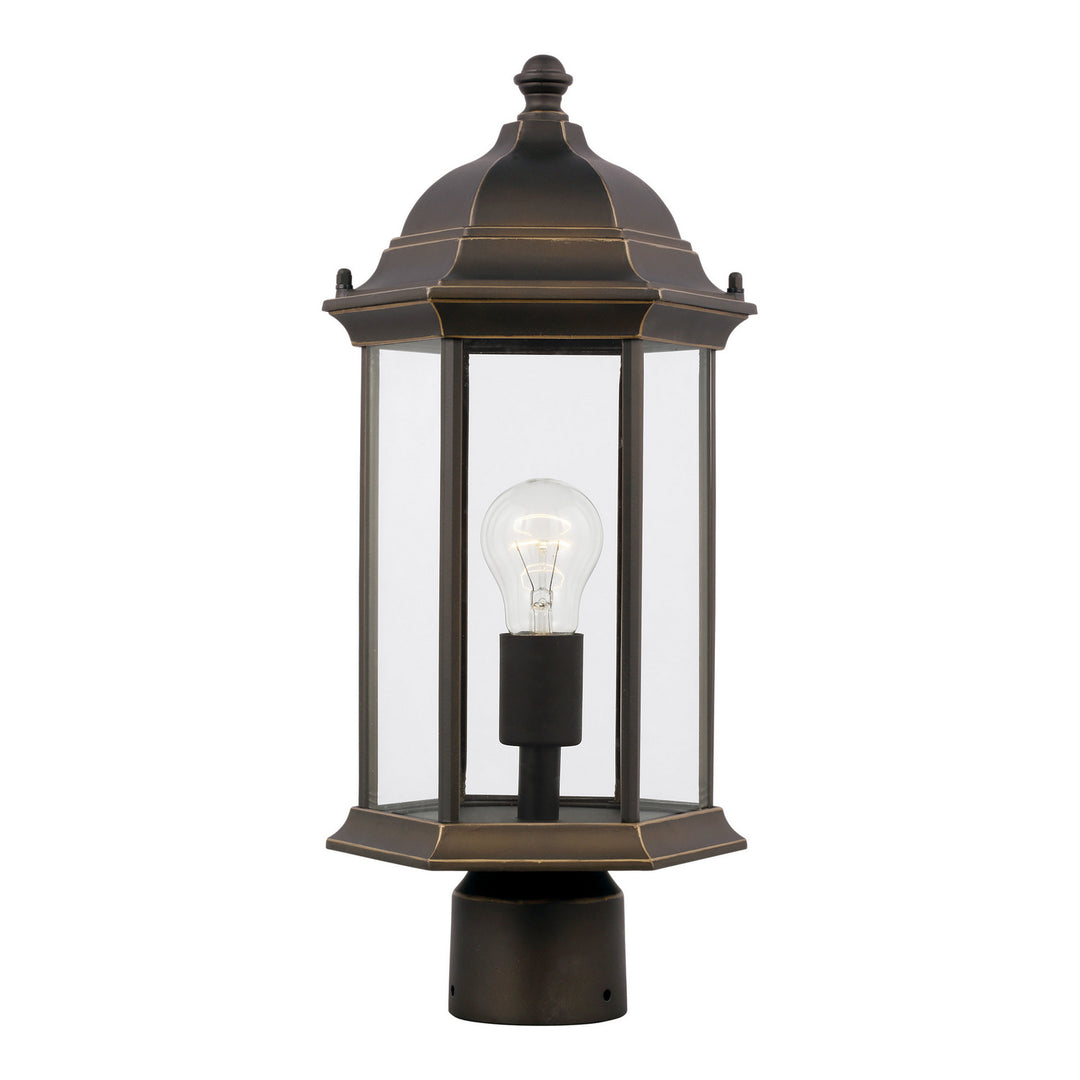 Sevier One Light Outdoor Post Lantern in Antique Bronze - available from The Lighting Shoppe, trusted by Canadian homeowners