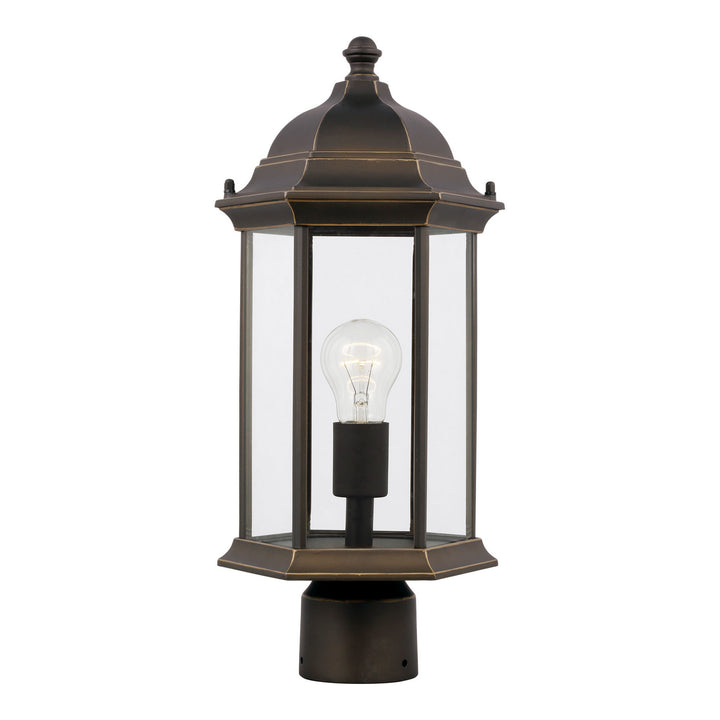 Sevier One Light Outdoor Post Lantern in Antique Bronze - available from The Lighting Shoppe, trusted by Canadian homeowners