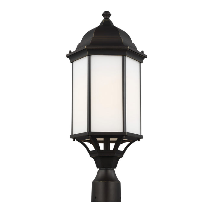 Sevier One Light Outdoor Post Lantern in Antique Bronze - available from The Lighting Shoppe, trusted by Canadian homeowners