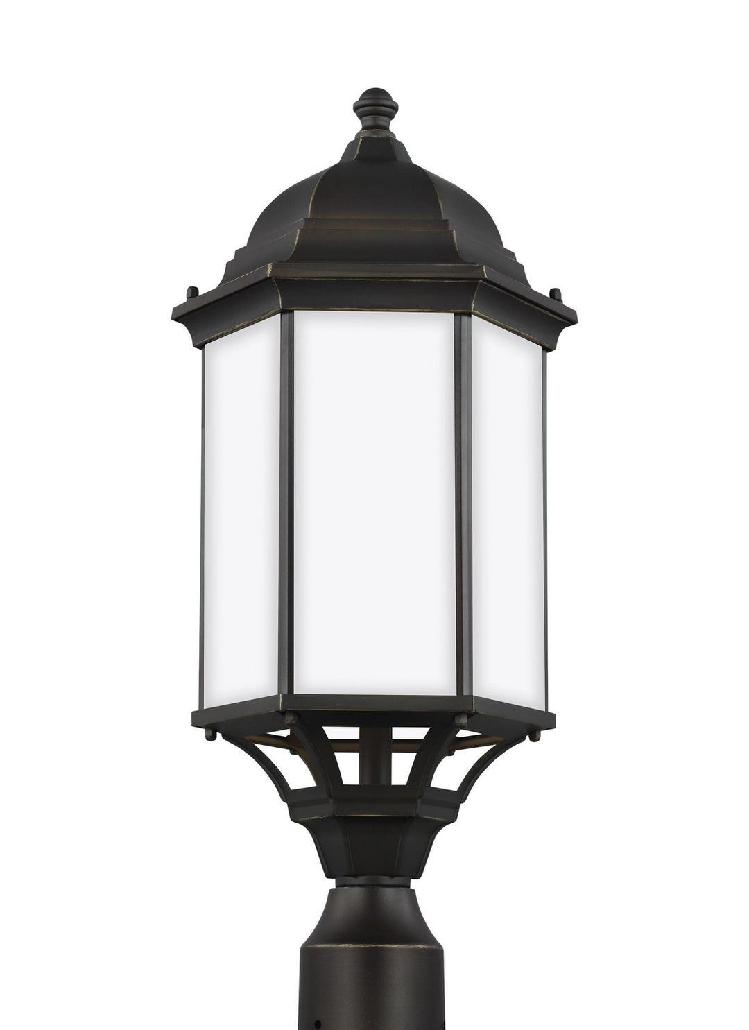 Sevier One Light Outdoor Post Lantern in Antique Bronze - available from The Lighting Shoppe, trusted by Canadian homeowners