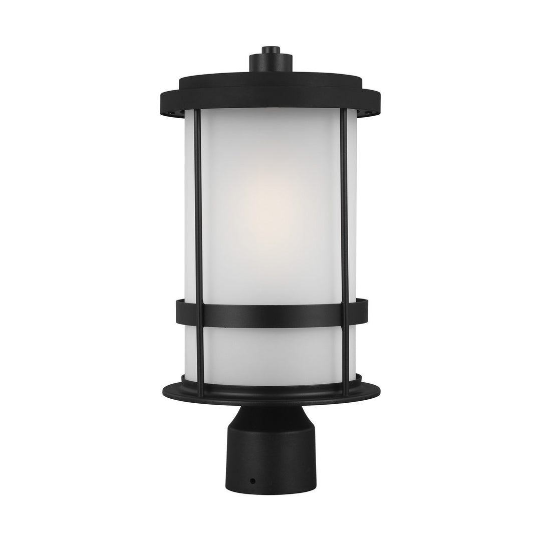 Wilburn One Light Outdoor Post Lantern in Black - available from The Lighting Shoppe, trusted by Canadian homeowners
