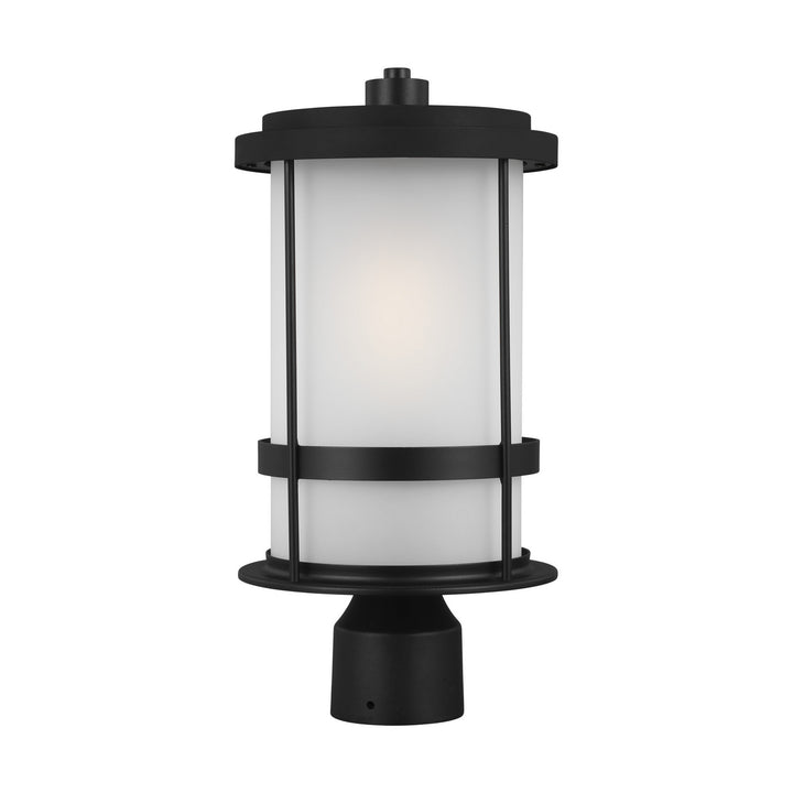 Wilburn One Light Outdoor Post Lantern in Black - available from The Lighting Shoppe, trusted by Canadian homeowners