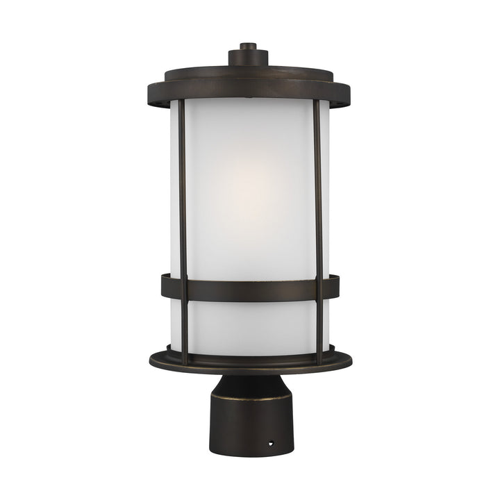 Wilburn One Light Outdoor Post Lantern in Antique Bronze - available from The Lighting Shoppe, trusted by Canadian homeowners