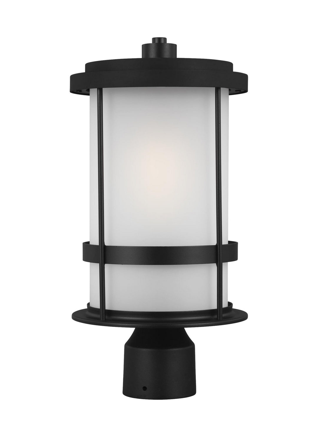 Wilburn One Light Outdoor Post Lantern in Black - available from The Lighting Shoppe, trusted by Canadian homeowners