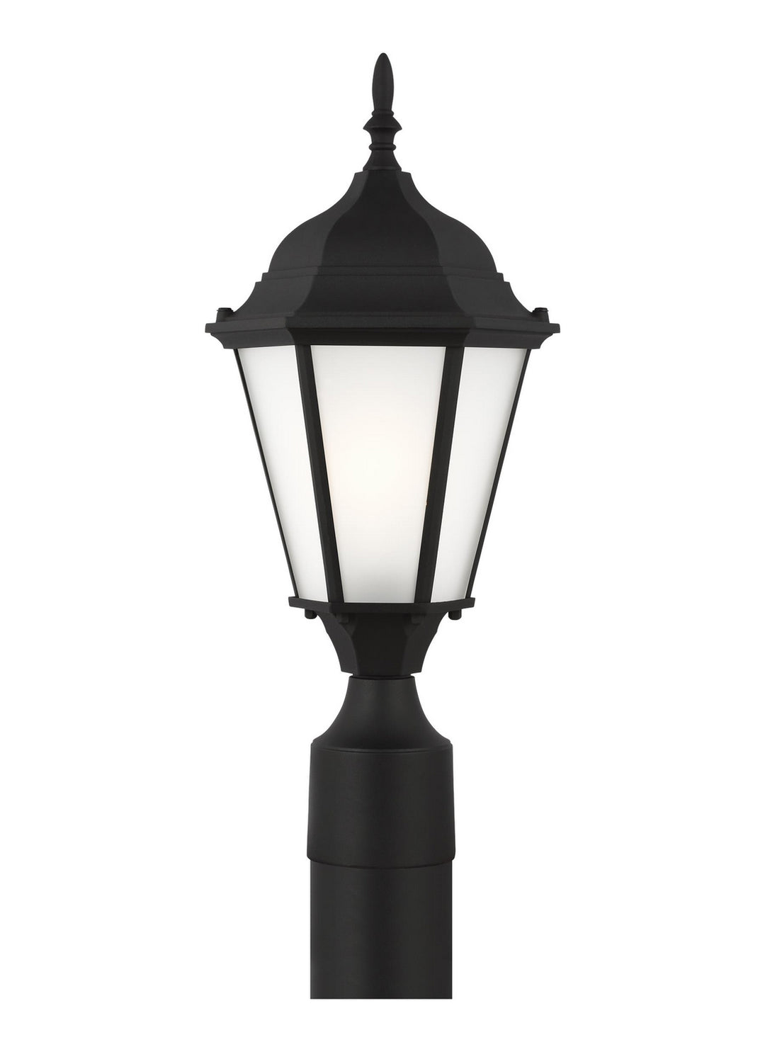 Bakersville One Light Outdoor Post Lantern in Black - available from The Lighting Shoppe, trusted by Canadian homeowners