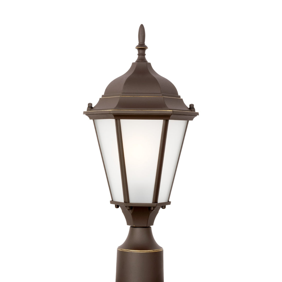 Bakersville One Light Outdoor Post Lantern in Antique Bronze - available from The Lighting Shoppe, trusted by Canadian homeowners