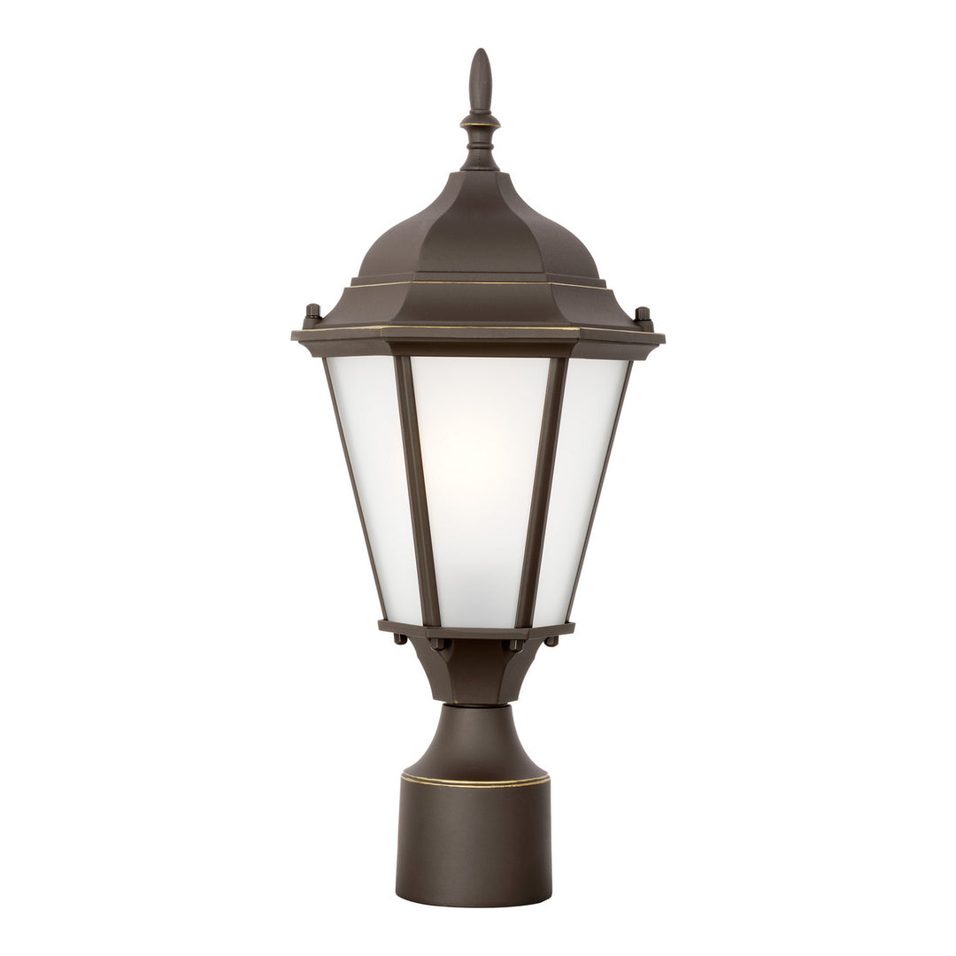 Bakersville One Light Outdoor Post Lantern in Antique Bronze - available from The Lighting Shoppe, trusted by Canadian homeowners