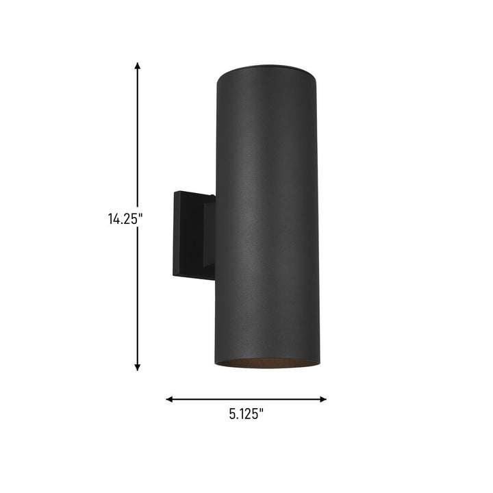 Visual Comfort Studio Canada - 8313802-12 - Two Light Outdoor Wall Lantern - Outdoor Cylinders - Black