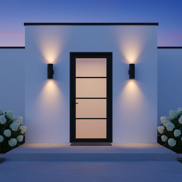 Visual Comfort Studio Canada - 8313802-12 - Two Light Outdoor Wall Lantern - Outdoor Cylinders - Black