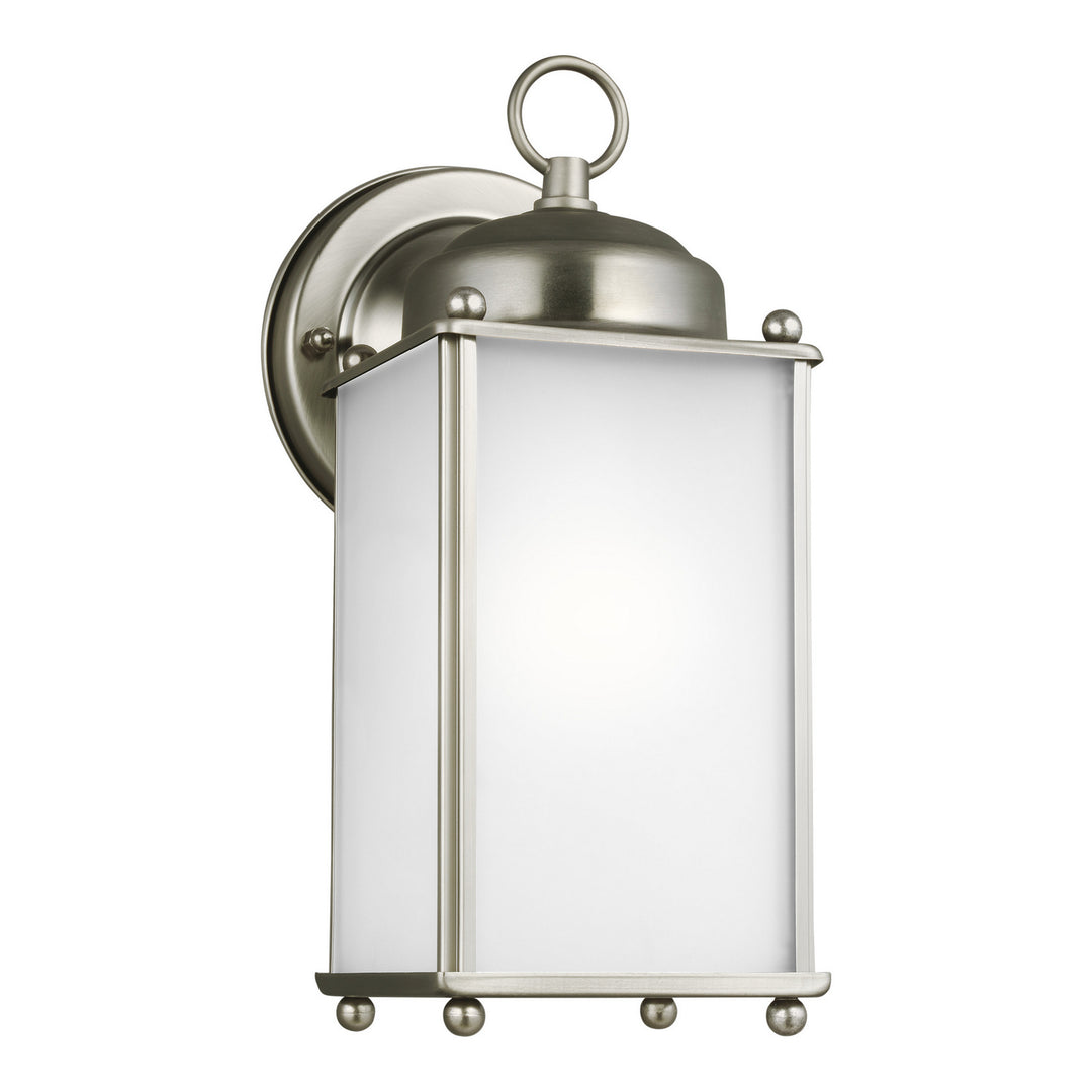 Generation Lighting Canada - 8593001-965 - One Light Outdoor Wall Lantern - New Castle - Antique Brushed Nickel