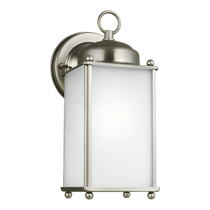Generation Lighting Canada - 8593001-965 - One Light Outdoor Wall Lantern - New Castle - Antique Brushed Nickel