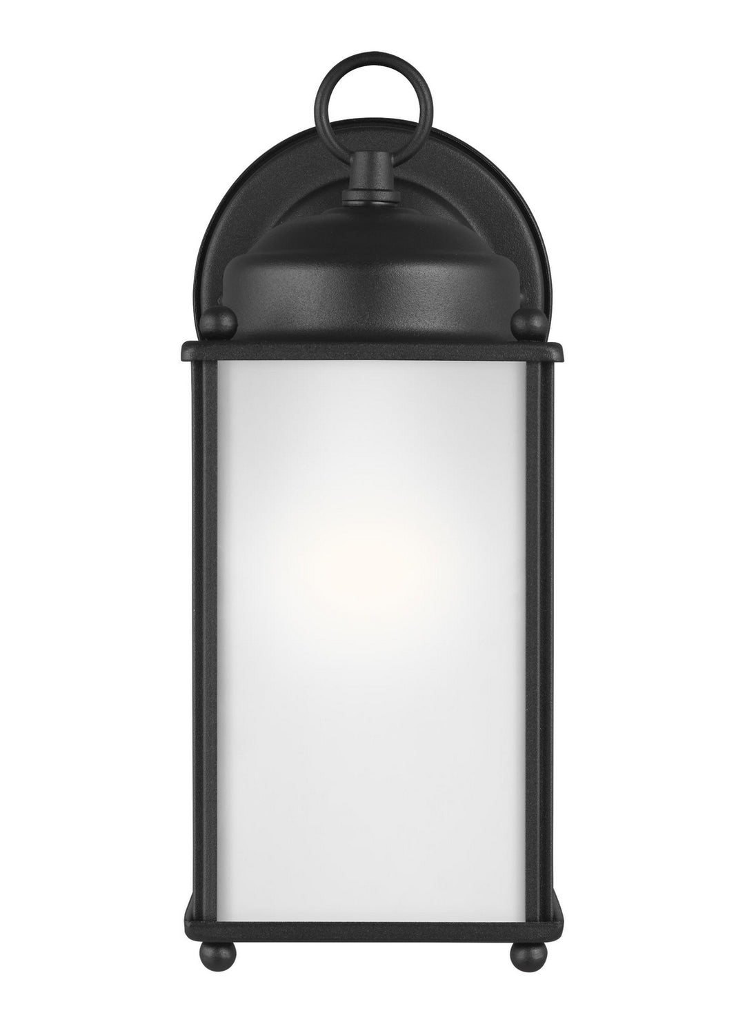 New Castle One Light Outdoor Wall Lantern in Black - available from The Lighting Shoppe, trusted by Canadian homeowners