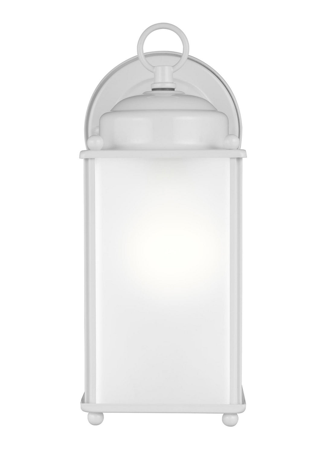 New Castle One Light Outdoor Wall Lantern in White - available from The Lighting Shoppe, trusted by Canadian homeowners