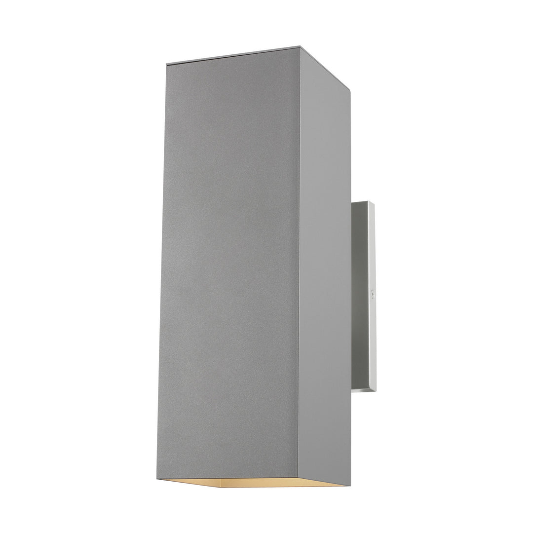 Pohl Two Light Outdoor Wall Lantern in Painted Brushed Nickel - available from The Lighting Shoppe, trusted by Canadian homeowners