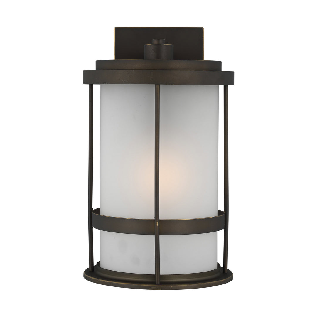 Wilburn One Light Outdoor Wall Lantern in Antique Bronze - available from The Lighting Shoppe, trusted by Canadian homeowners