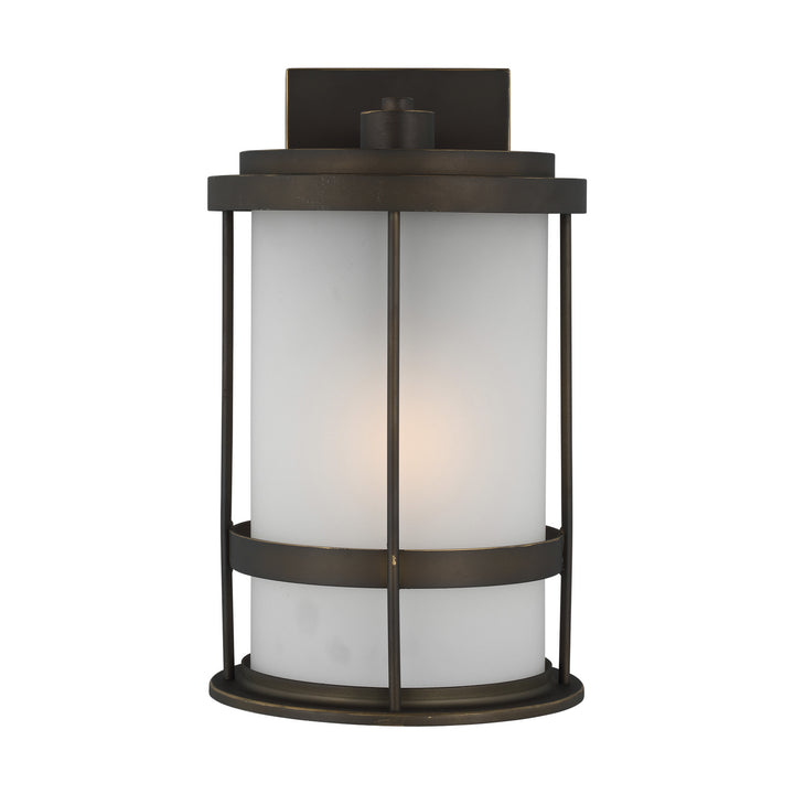 Wilburn One Light Outdoor Wall Lantern in Antique Bronze - available from The Lighting Shoppe, trusted by Canadian homeowners