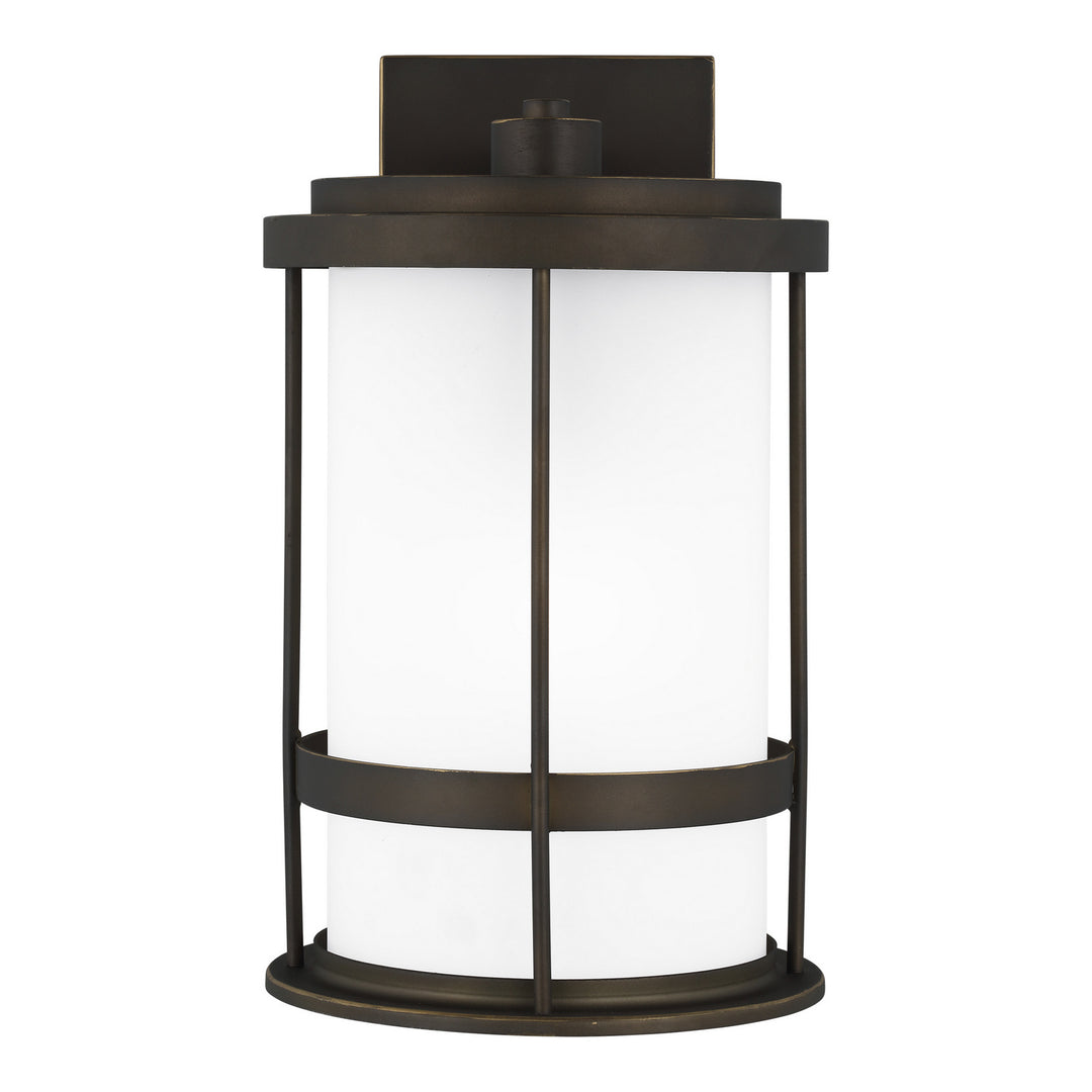 Wilburn One Light Outdoor Wall Lantern in Antique Bronze - available from The Lighting Shoppe, trusted by Canadian homeowners