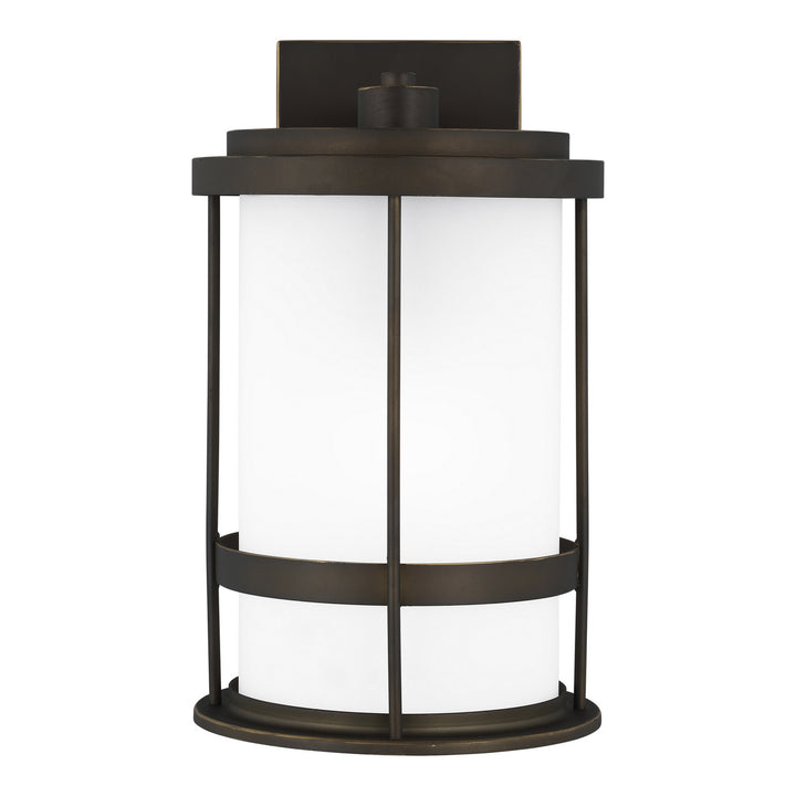 Wilburn One Light Outdoor Wall Lantern in Antique Bronze - available from The Lighting Shoppe, trusted by Canadian homeowners