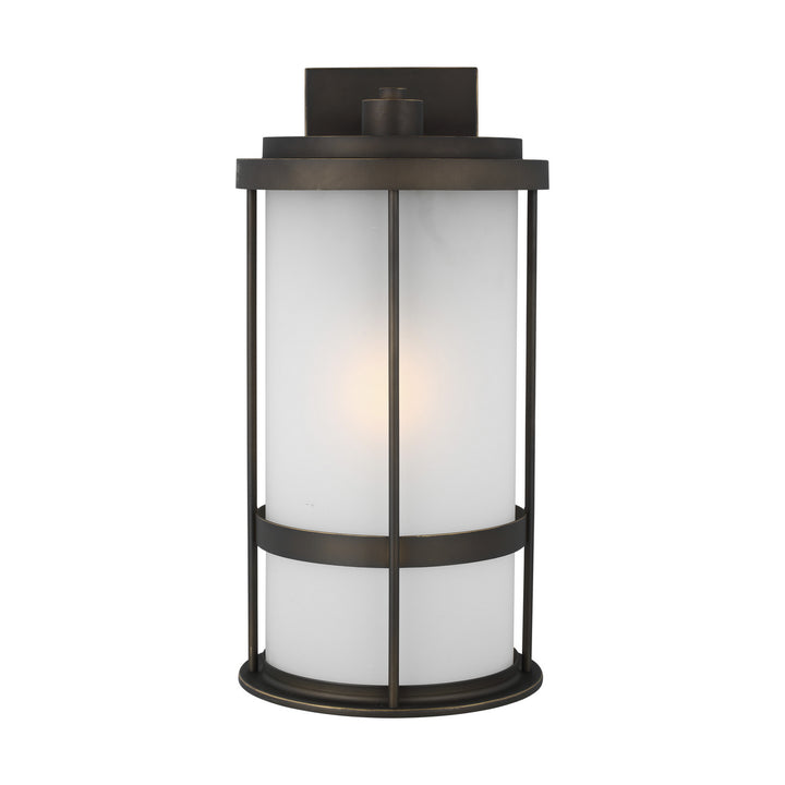 Wilburn One Light Outdoor Wall Lantern in Antique Bronze - available from The Lighting Shoppe, trusted by Canadian homeowners