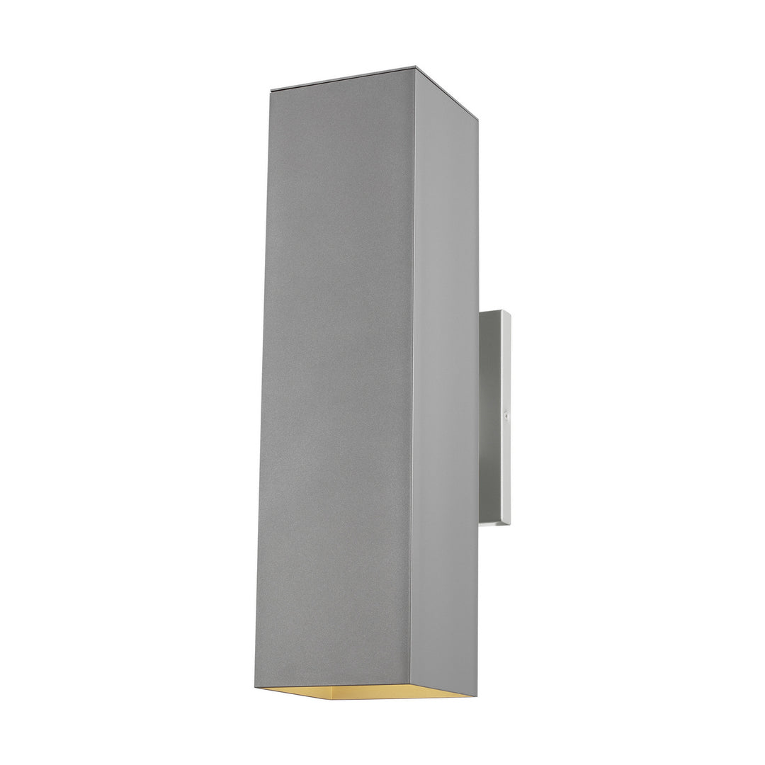 Pohl Two Light Outdoor Wall Lantern in Painted Brushed Nickel - available from The Lighting Shoppe, trusted by Canadian homeowners
