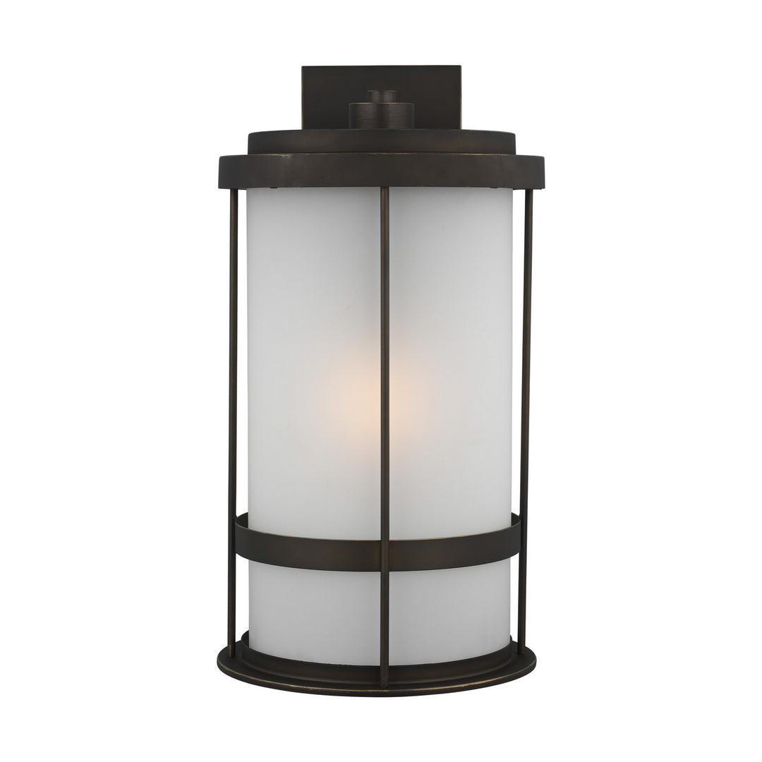 Wilburn One Light Outdoor Wall Lantern in Antique Bronze - available from The Lighting Shoppe, trusted by Canadian homeowners