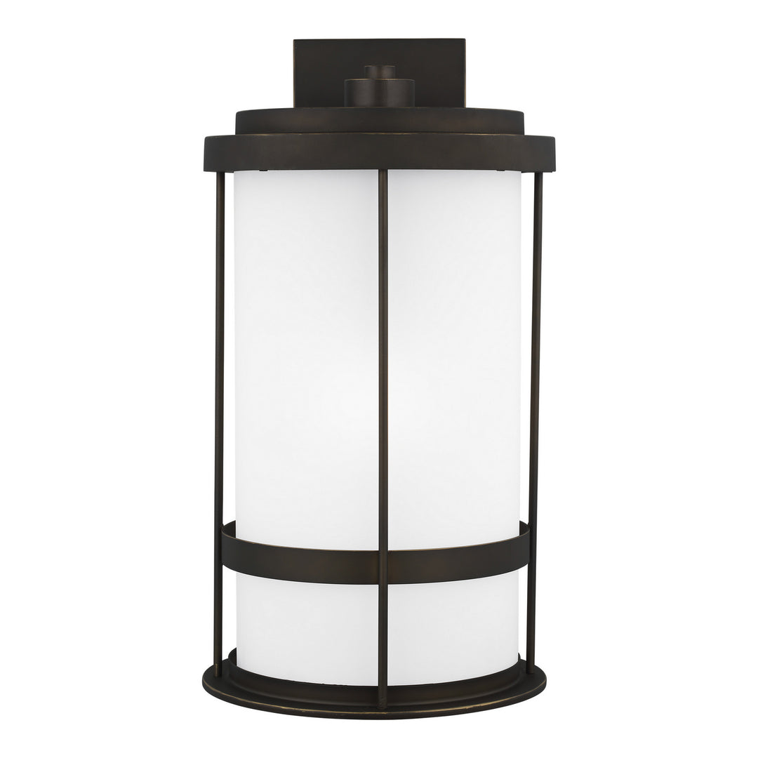 Wilburn One Light Outdoor Wall Lantern in Antique Bronze - available from The Lighting Shoppe, trusted by Canadian homeowners