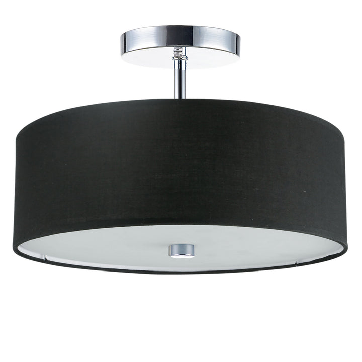 Everly Three Light Semi-Flush Mount in Black - available from The Lighting Shoppe, trusted by Canadian homeowners