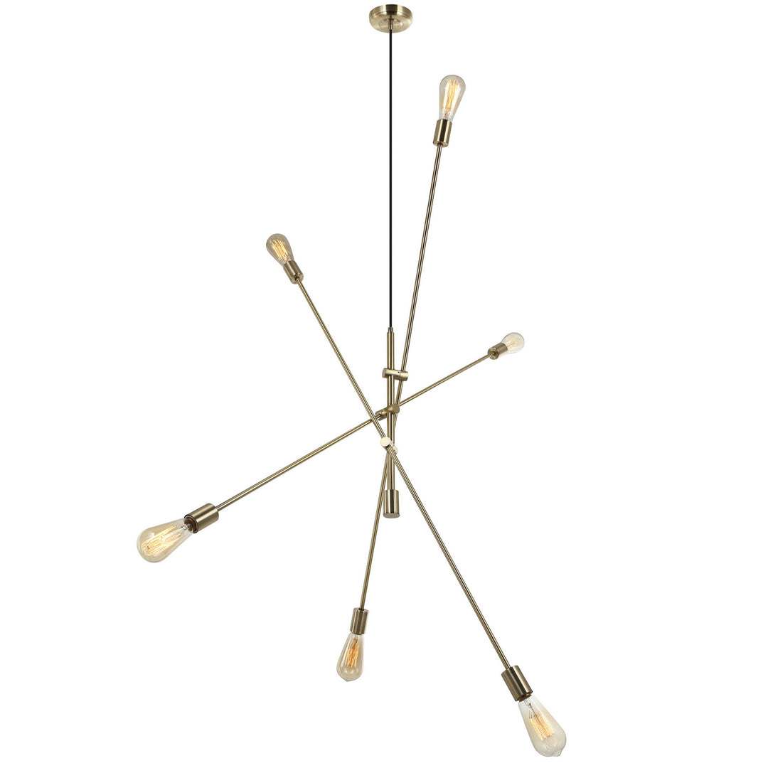 Six Light Pendant in Aged Brass - available from The Lighting Shoppe, trusted by Canadian homeowners