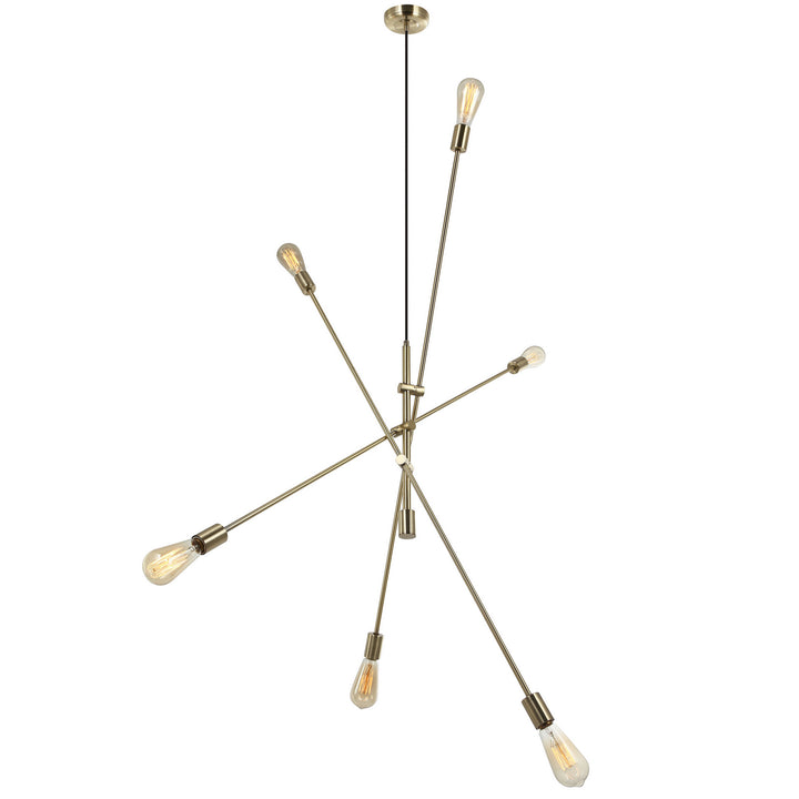 Six Light Pendant in Aged Brass - available from The Lighting Shoppe, trusted by Canadian homeowners