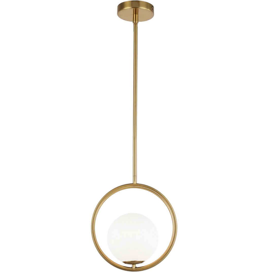 Adrienna One Light Pendant in Aged Brass - available from The Lighting Shoppe, trusted by Canadian homeowners