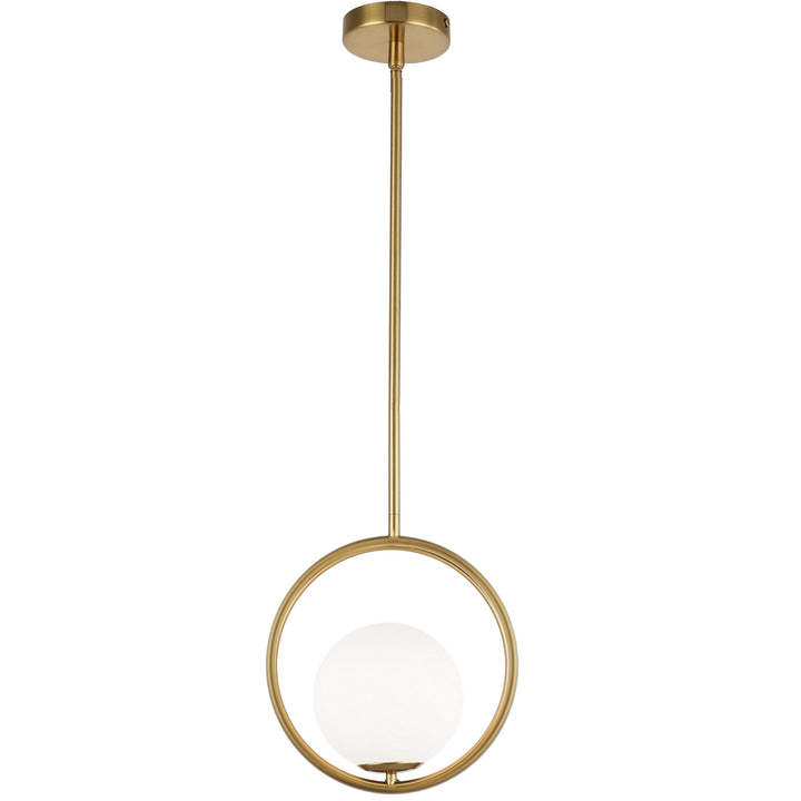 Adrienna One Light Pendant in Aged Brass - available from The Lighting Shoppe, trusted by Canadian homeowners