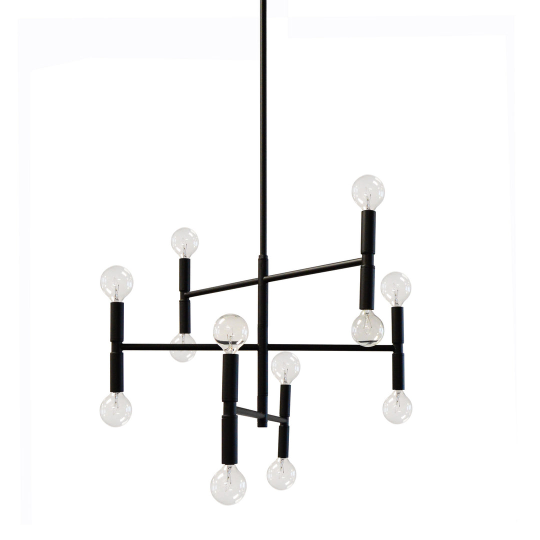 Ava 12 Light Chandelier in Black - available from The Lighting Shoppe, trusted by Canadian homeowners