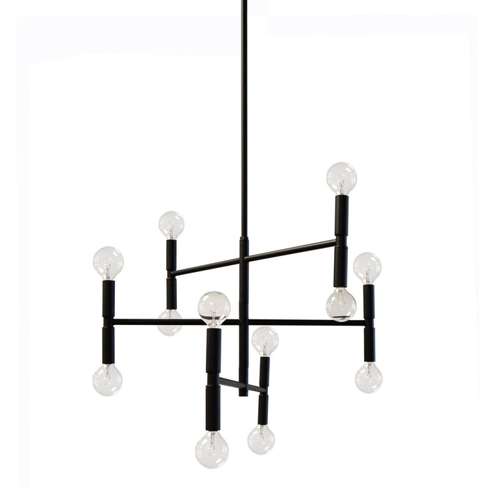 Ava 12 Light Chandelier in Black - available from The Lighting Shoppe, trusted by Canadian homeowners