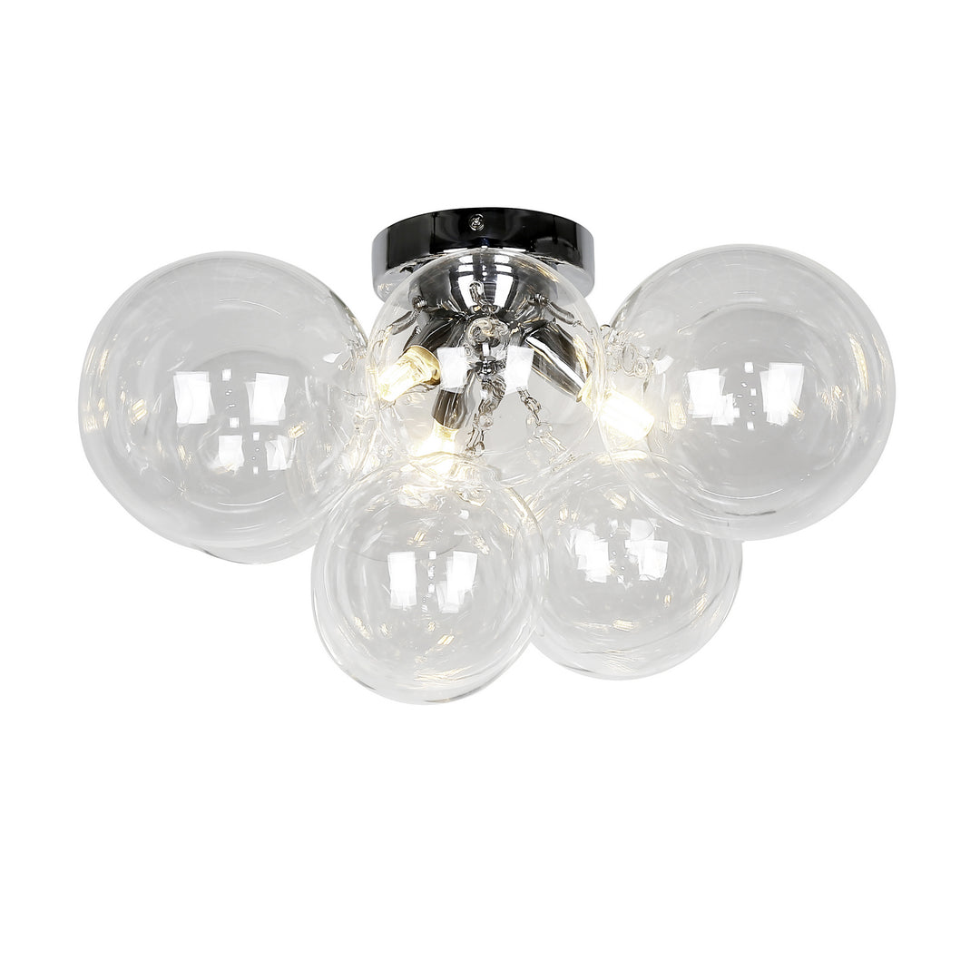 Comet Three Light Flush Mount in Polished Chrome - available from The Lighting Shoppe, trusted by Canadian homeowners