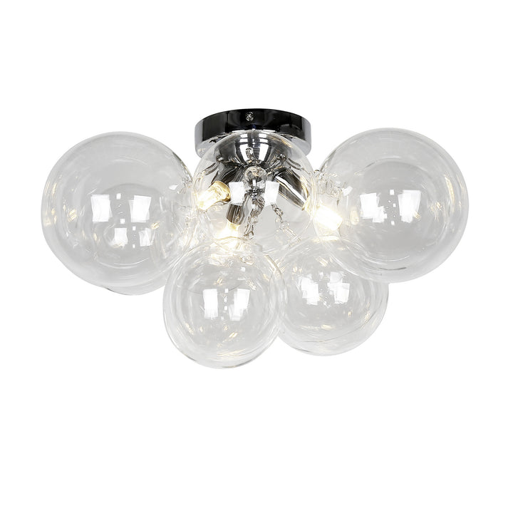 Comet Three Light Flush Mount in Polished Chrome - available from The Lighting Shoppe, trusted by Canadian homeowners
