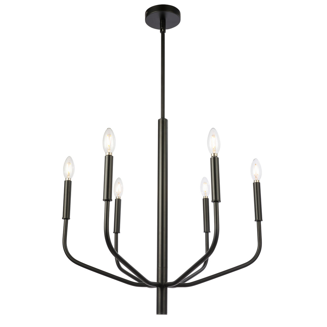 Eleanor Six Light Chandelier in Black - available from The Lighting Shoppe, trusted by Canadian homeowners