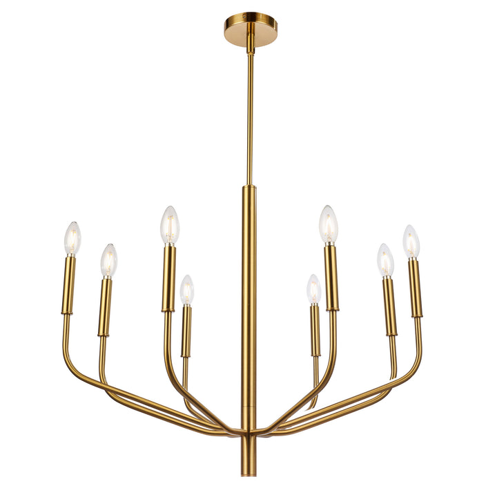Eleanor Eight Light Chandelier in Aged Brass - available from The Lighting Shoppe, trusted by Canadian homeowners