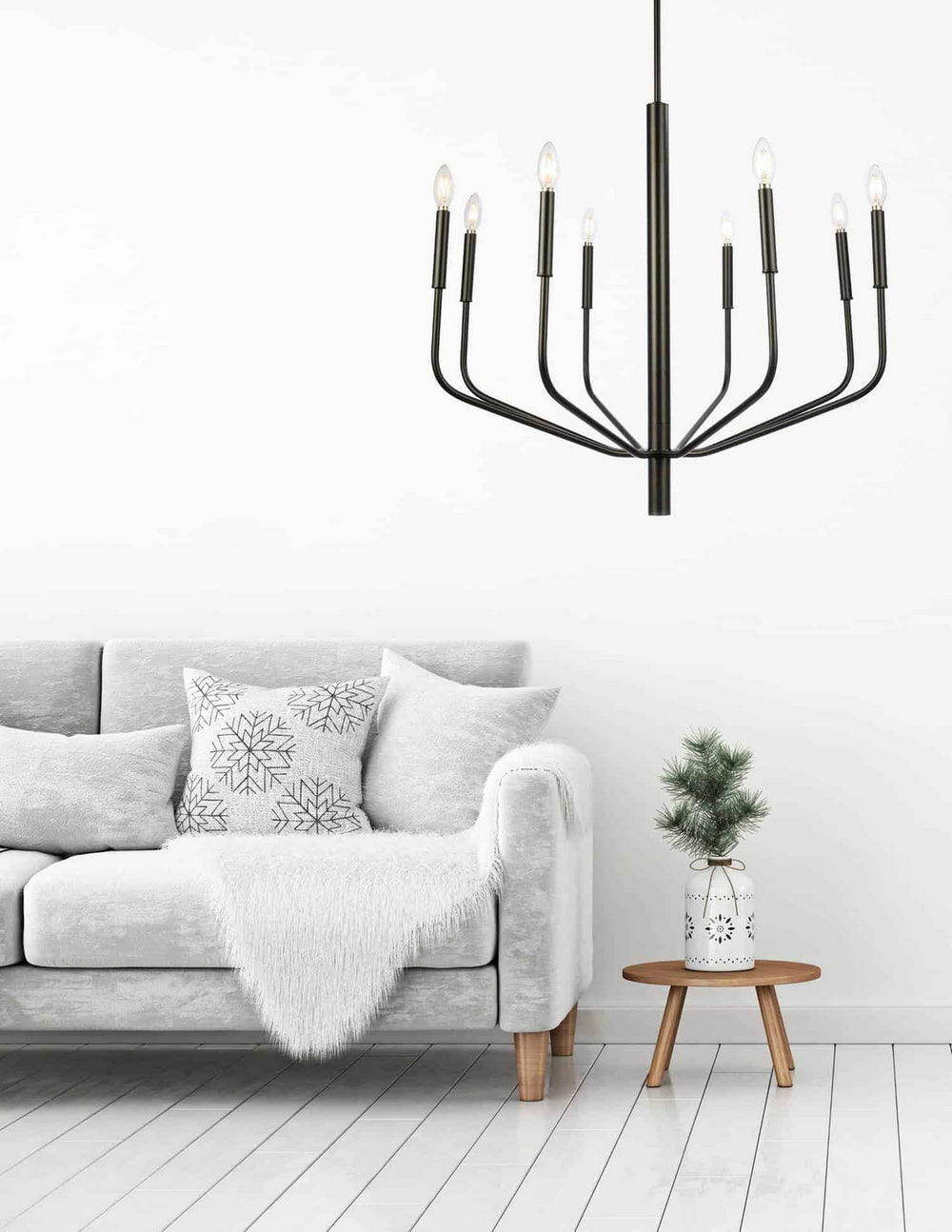 Dainolite Canada - ELN-328C-MB - Eight Light Chandelier - Eleanor - Black