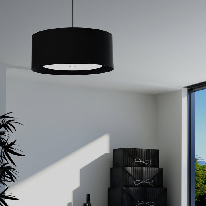 Dainolite Canada - HEL-224P-PC-BW - Four Light Pendant - Helena - Black