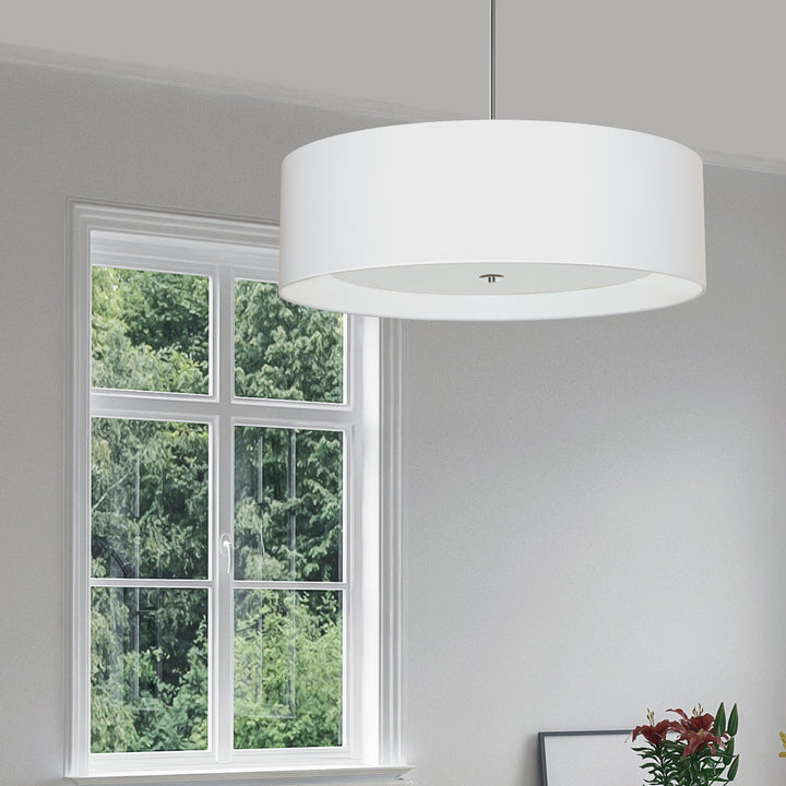 Dainolite Canada - HEL-304P-PC-WH - Four Light Pendant - Helena - White