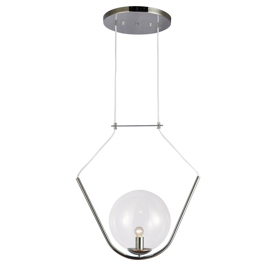 Orion One Light Pendant in Polished Chrome - available from The Lighting Shoppe, trusted by Canadian homeowners