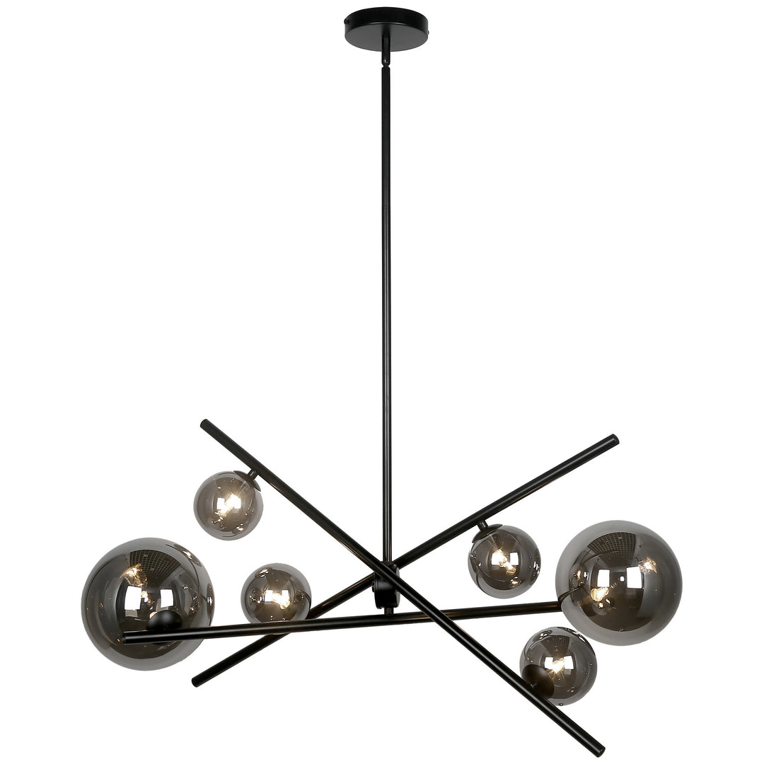 Pamela Six Light Pendant in Black - available from The Lighting Shoppe, trusted by Canadian homeowners